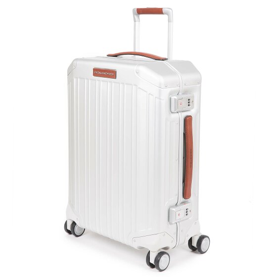 Piquadro Aluminiowa walizka kabinowa na kółkach z 4 kółkami, 55 cm