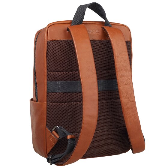 Leonhard Heyden Hamburg Plecak skórzany 40 cm Komora na laptopa