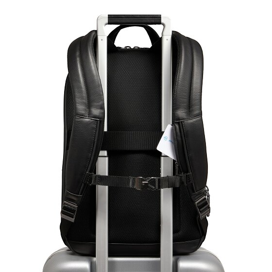 Piquadro Zaino Plecak Skórzany 42 cm Komora na laptopa