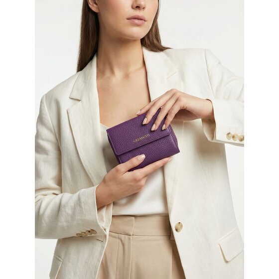 Lazarotti Skórzany portfel Bologna z zamkiem błyskawicznym 12 cm