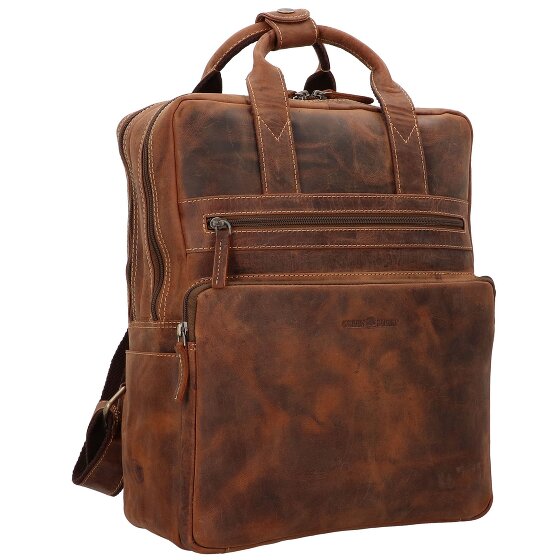 Greenburry Vintage Plecak skórzany 38 cm Komora na laptopa