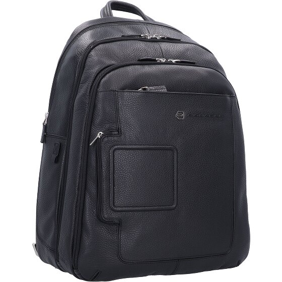 Piquadro Skórzany plecak Vibe 43 cm z przegrodą na laptopa