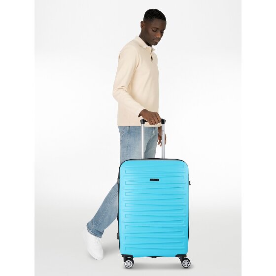 Benzi 5493 4 kółka Walizka M 66 cm z plisą rozprężną