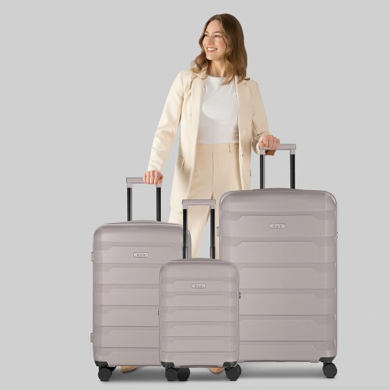 d&n South Dakota 4 kółka Zestaw walizek 3-części z plisą rozprężną