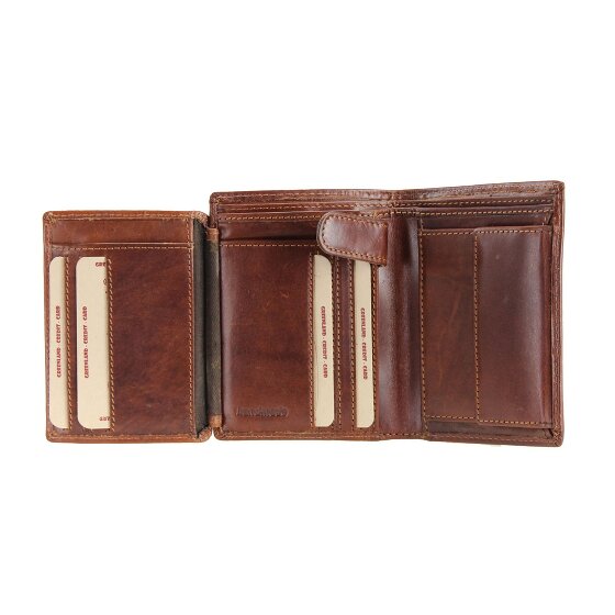 Greenland Nature Rubinowy portfel skórzany 9,5 cm