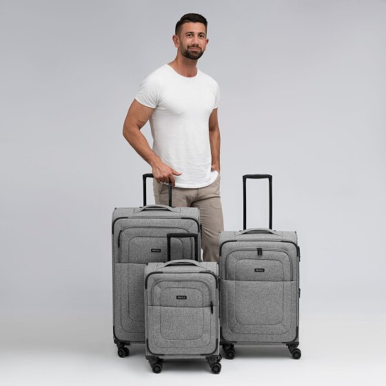 Redolz Essentials 12 THREE SET 4 kółka Zestaw walizek 3-części z plisą rozprężną
