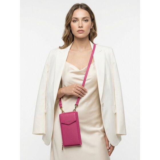 Lazarotti Skórzane etui na telefon komórkowy Bologna z zamkiem błyskawicznym 19 cm