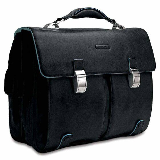 Piquadro Blue Square Briefcase Leather 43 cm Laptop Compartment