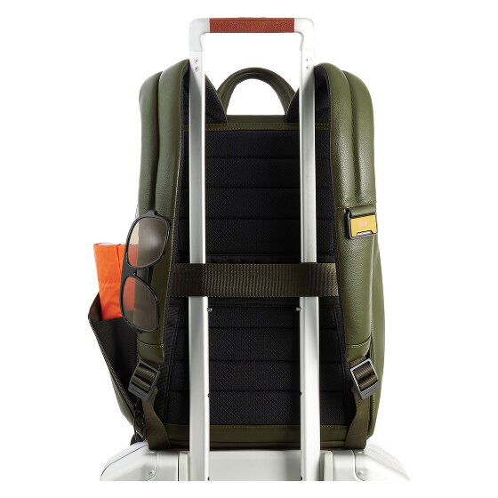 Piquadro Russell Plecak biznesowy Ochrona RFID Skórzany 42 cm Komora na laptopa