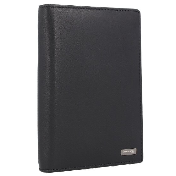 Greenland Nature Czarny Nappa Passport Case RFID Leather 11,5 cm