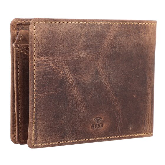 Greenburry Vintage Portfel Ochrona RFID Skórzany 12 cm