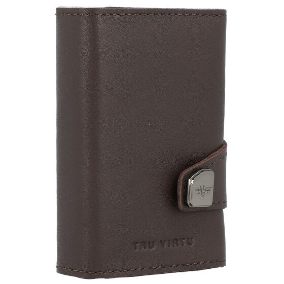 Tru Virtu Etui na karty kredytowe Click & Slide Portfel RFID Skóra 6,5 cm