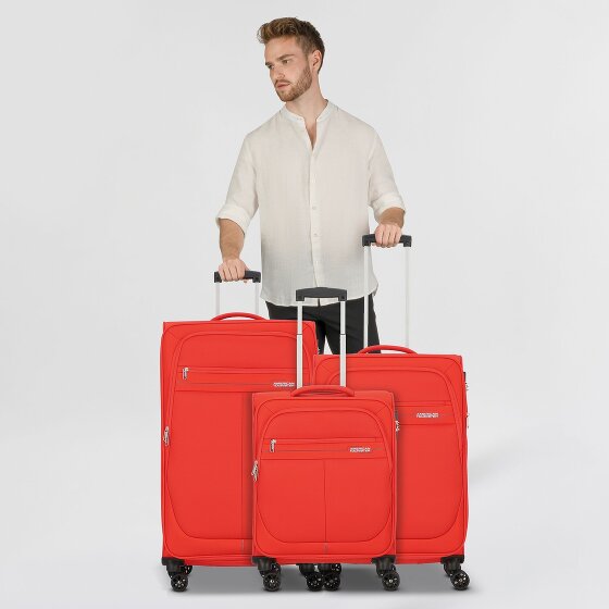 American Tourister Deep Dive 4 kółka Zestaw walizek 3-części z plisą rozprężną