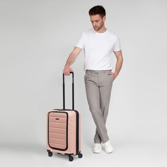 Redolz Essentials 17 4-kołowy wózek kabinowy 55 cm z miękką kieszenią na laptopa