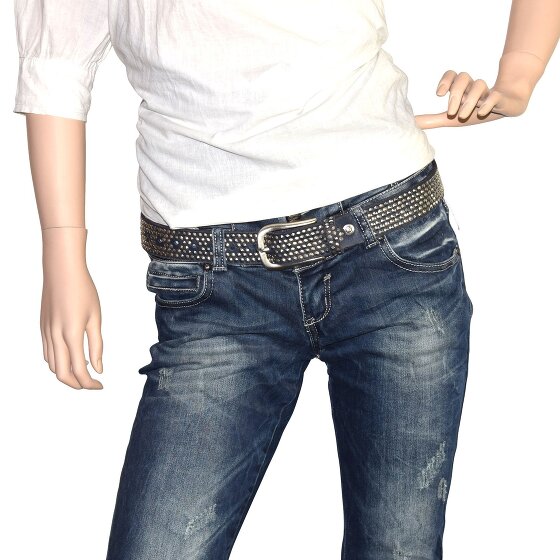 b.belt Skórzany pasek z ćwiekami