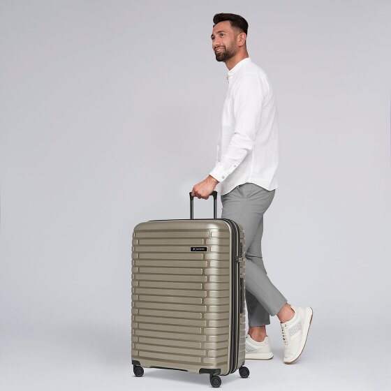 Pactastic Collection 04 THE LARGE + 4 kółka Walizka L 75 cm z plisą rozprężną