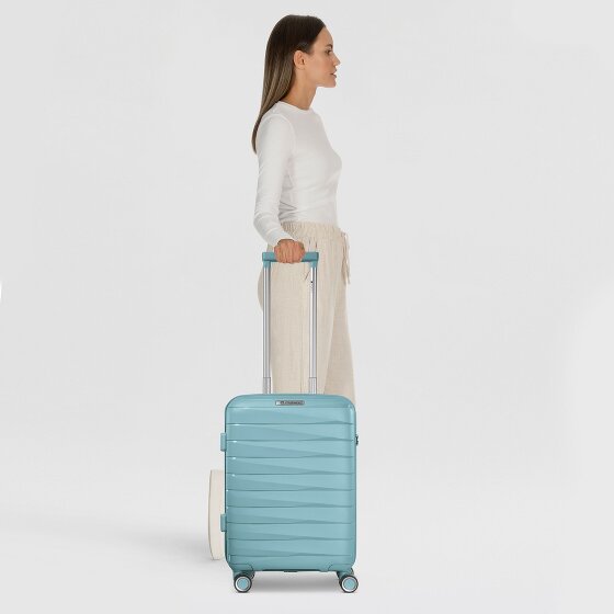 Franky London 4 kółka Walizka kabinowy S 55 cm z plisą rozprężną