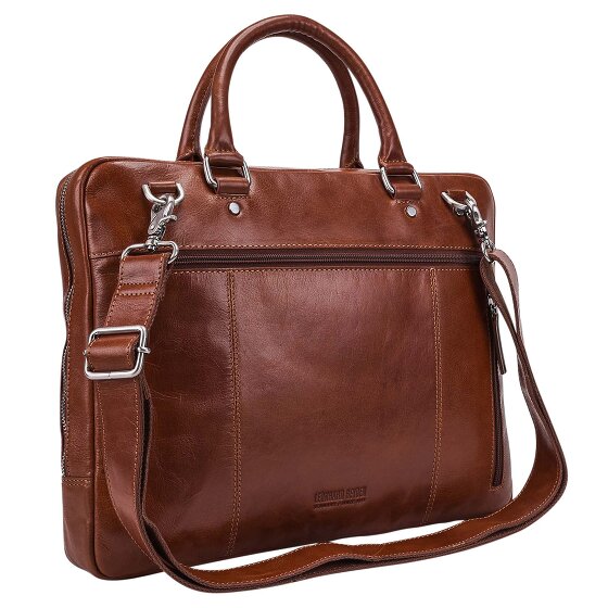 Leonhard Heyden Skórzana teczka Cambridge z przegrodą na laptopa 37 cm