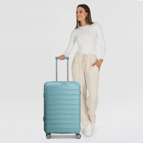 Franky London 4 kółka Walizka M 65 cm z plisą rozprężną