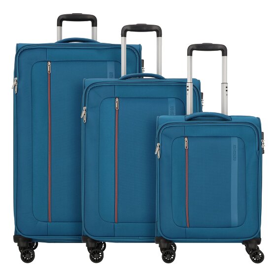 American Tourister Blazing Ride 4 kółka Zestaw walizek 3-części z plisą rozprężną
