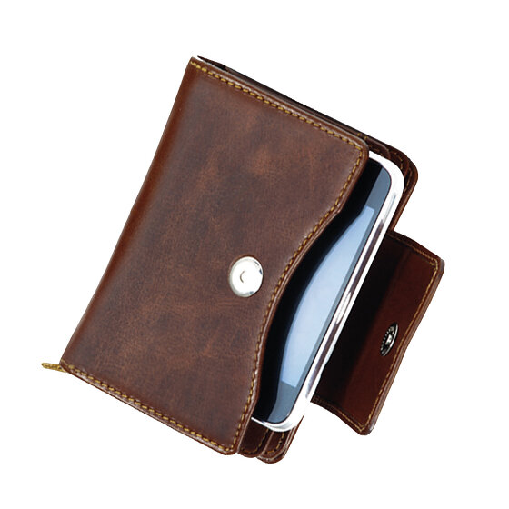 Greenland Nature Montana portfel skórzany 10 cm kieszeń na telefon komórkowy