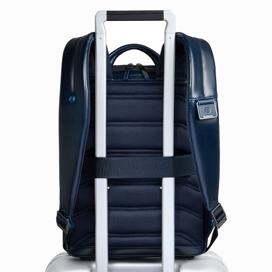 Piquadro Blue Square Plecak Ochrona RFID Skórzany 37 cm Komora na laptopa