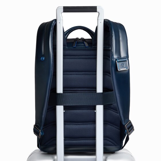 Piquadro Blue Square Plecak Ochrona RFID Skórzany 37 cm Komora na laptopa