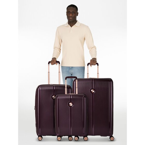 Polestream Paris 4 kółka Zestaw walizek 3-części z plisą rozprężną