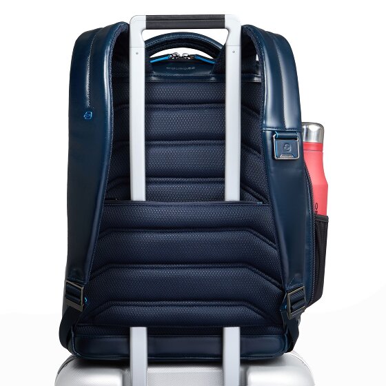 Piquadro Blue Square Plecak Skórzany 42 cm Komora na laptopa