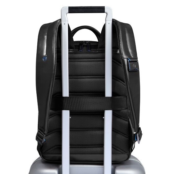 Piquadro Blue Square Plecak Ochrona RFID Skórzany 37 cm Komora na laptopa