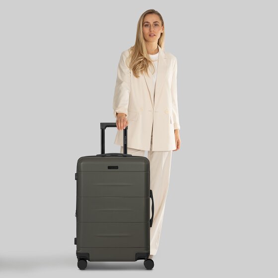 Police London 4 kółka Walizka 64 cm z plisą rozprężną