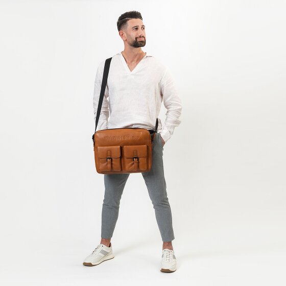 Farmhood Memphis Briefcase Messenger Skórzany 38 cm Komora na laptopa