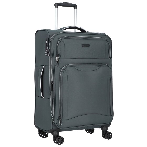 d&n Travel Line 9204 4 kółka Walizka M 66 cm z plisą rozprężną