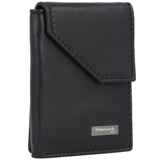 Greenland Nature Czarny Nappa Wallet RFID Leather 7 cm