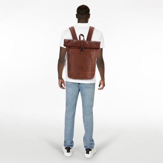 Jack Kinsky Porto Plecak Skórzany 43 cm Komora na laptopa