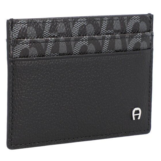 AIGNER Skórzane etui na karty kredytowe z logo 10 cm
