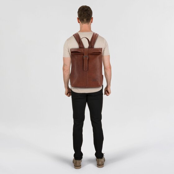 Jack Kinsky Porto Plecak Skórzany 37 cm Komora na laptopa