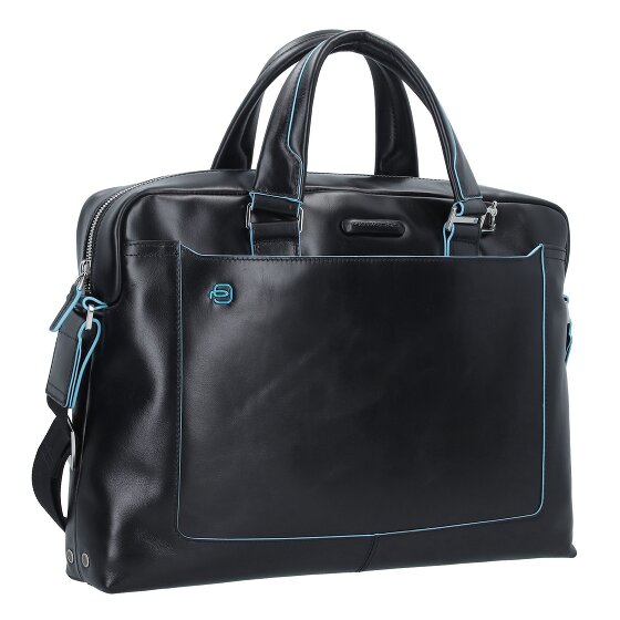 Piquadro Niebieski Kwadratowy Briefcase III Skórzany 40 cm Laptop Compartment