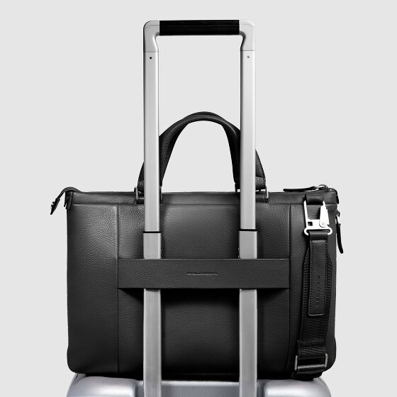 Piquadro Than Teczka Skórzany 26 cm Komora na laptopa z plisą rozprężną