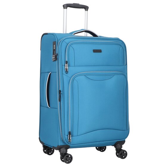 d&n Travel Line 9204 4 kółka Walizka M 66 cm z plisą rozprężną