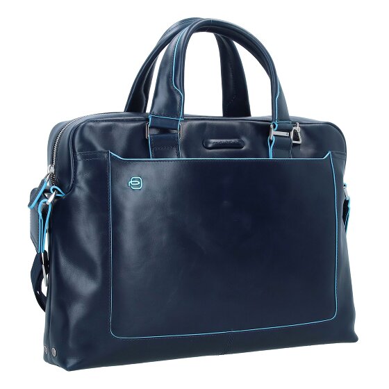 Piquadro Niebieski Kwadratowy Briefcase III Skórzany 40 cm Laptop Compartment