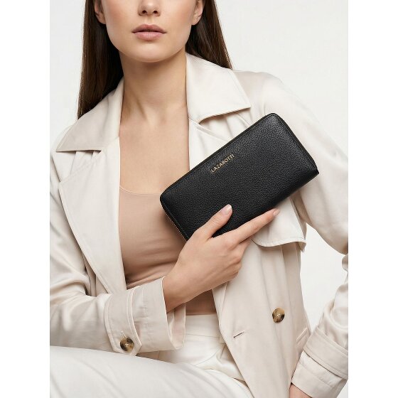 Lazarotti Bologna Leather XL Portfel skórzany z zamkiem błyskawicznym 19 cm