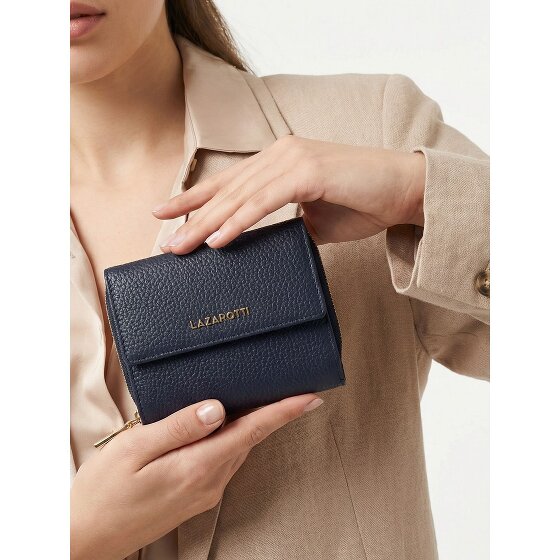Lazarotti Skórzany portfel Bologna z zamkiem błyskawicznym 12 cm
