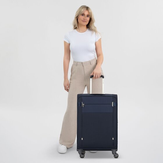 Samsonite Citybeat 4 kółka Walizka 66 cm z plisą rozprężną