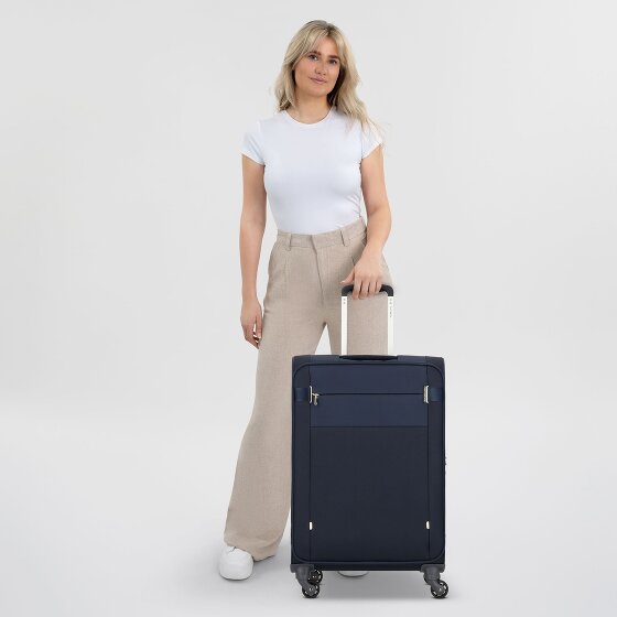 Samsonite Citybeat 4 kółka Walizka 66 cm z plisą rozprężną
