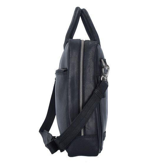 Plevier Vintage London Teczka Ochrona RFID Skórzany 41 cm Komora na laptopa