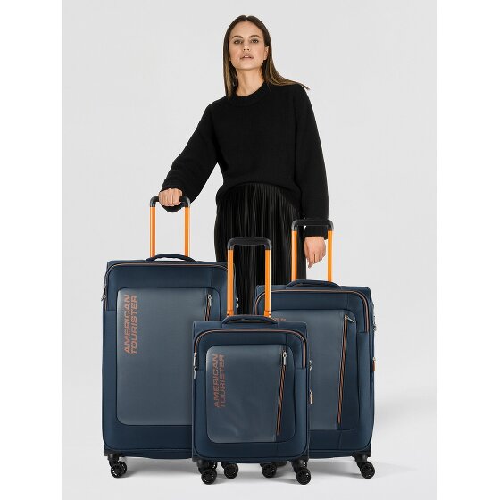 American Tourister Aktivus 4 kółka Zestaw walizek 3-części z funkcją poszerzenia