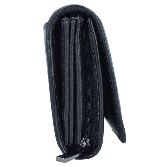 Greenland Nature Czarny portfel Nappa ze skóry RFID 16 cm