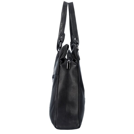 Greenland Nature Black Nappa Shoulder Bag Leather 38 cm