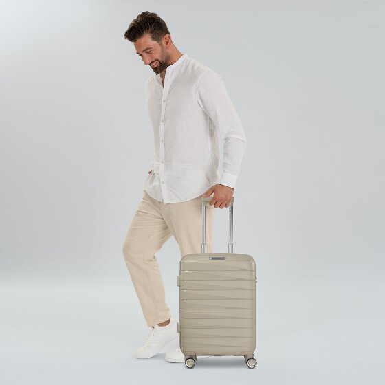 Franky London 4 kółka Walizka kabinowy S 55 cm z plisą rozprężną